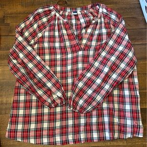 Old Navy Red and Black Plaid Shirt